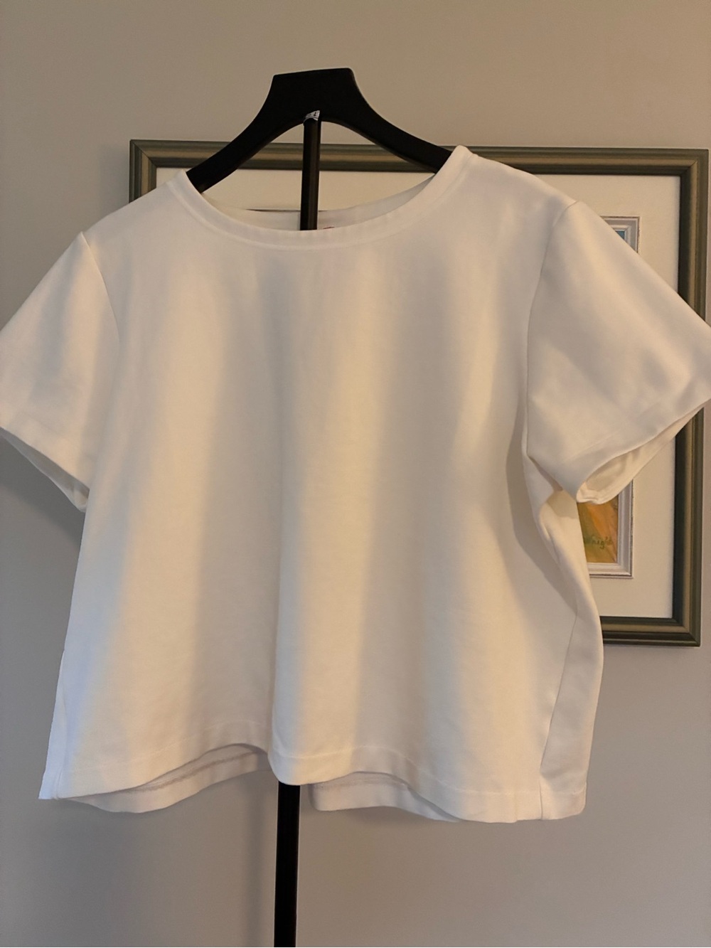 SPANX White Boxy Short-Sleeve Tee